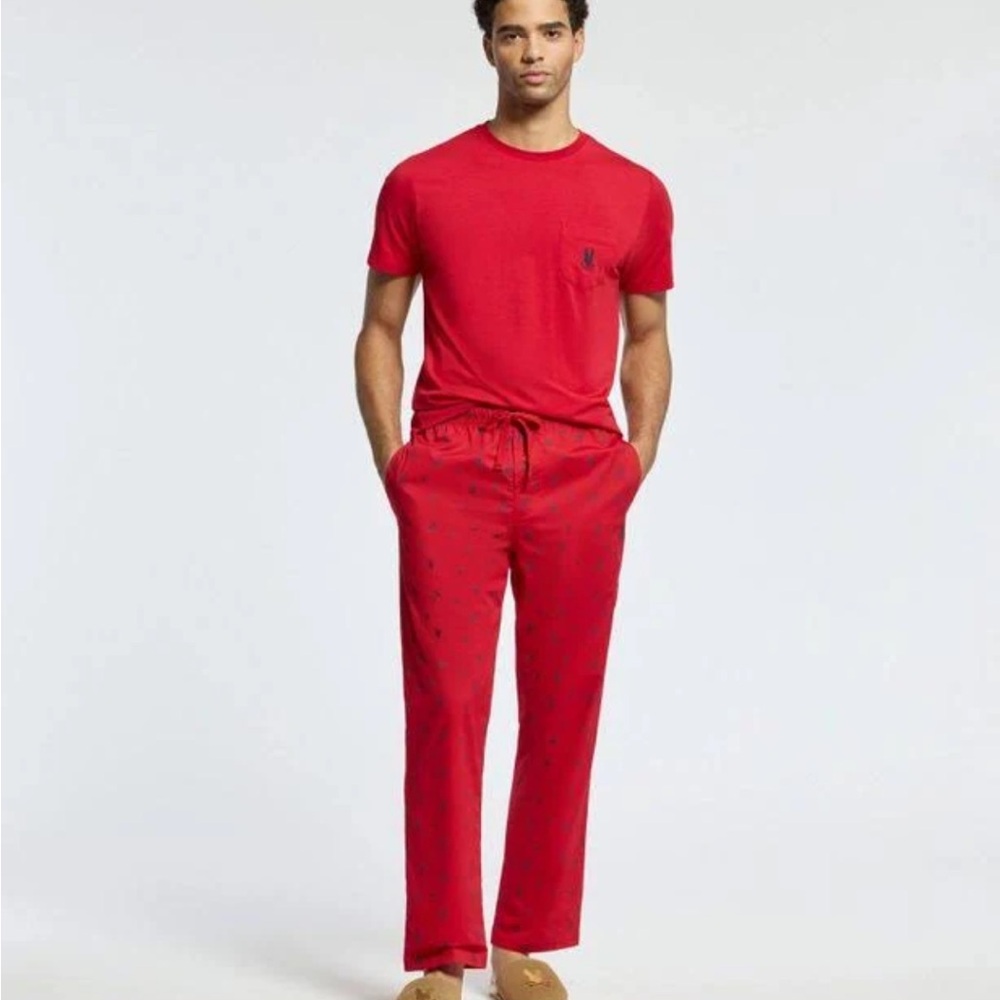 Psycho Bunny Brilliant Red Pajama Set